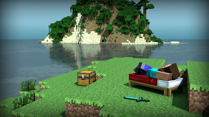 Player Character on Island