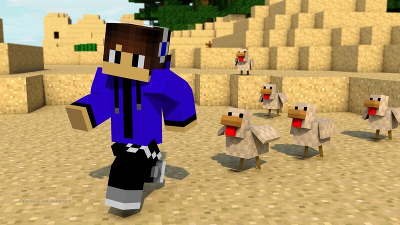 Player Character with Chickens
