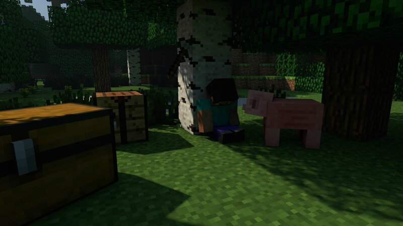 Player Character with Pig