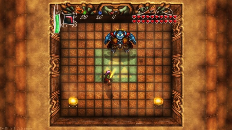 Player Fighting Boss