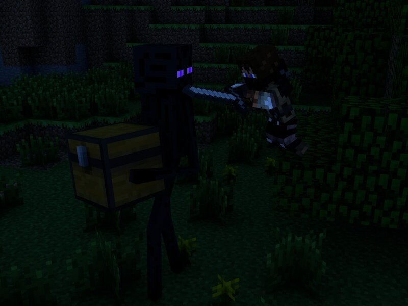 Player Fighting Enderman