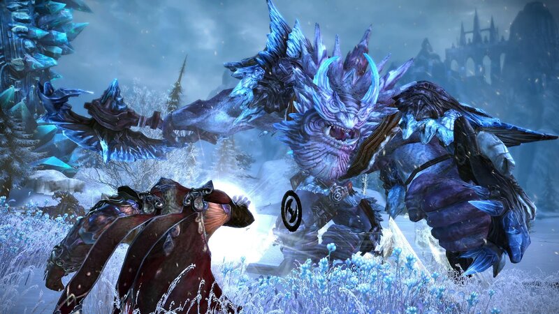 Player Fighting Ice Monster