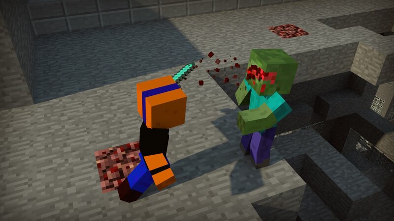 Player Fighting Zombie