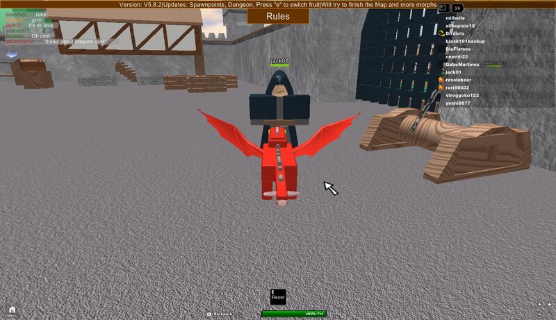 Player Riding Red Dragon