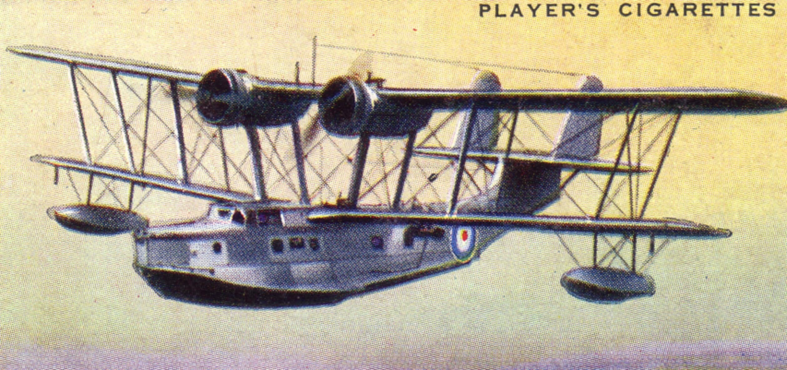 Player's Cigarettes seaplane card