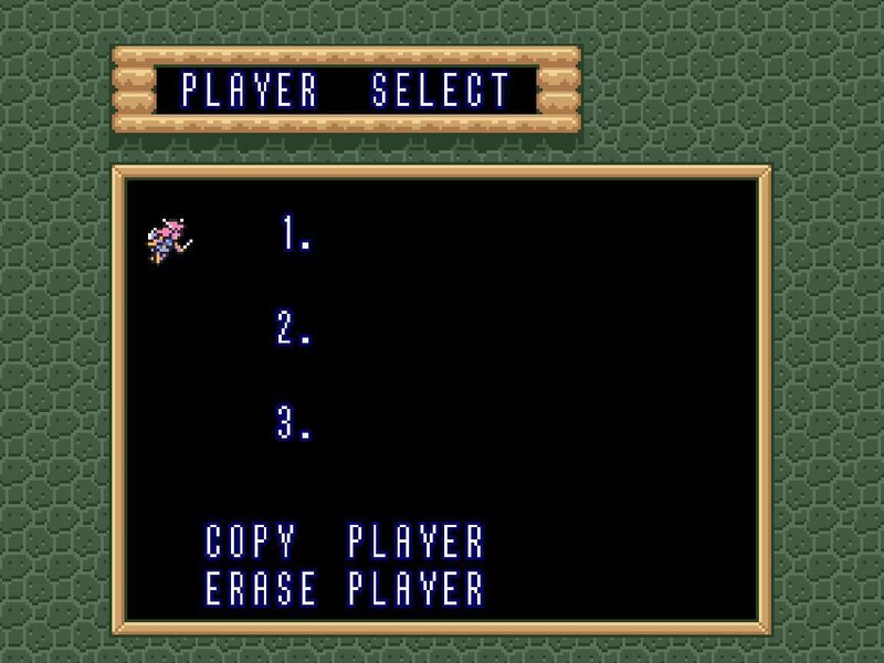 Player select screen