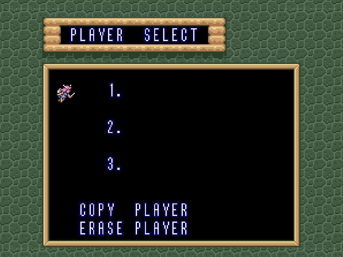 Player select screen