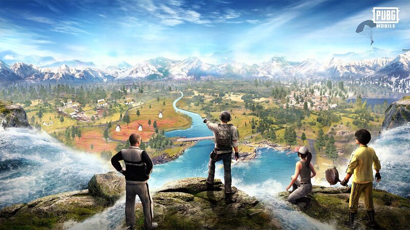 Players Overlooking Landscape