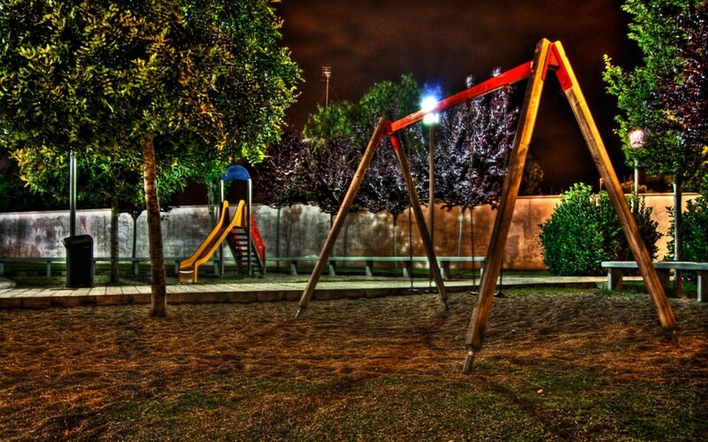 Playground at Night