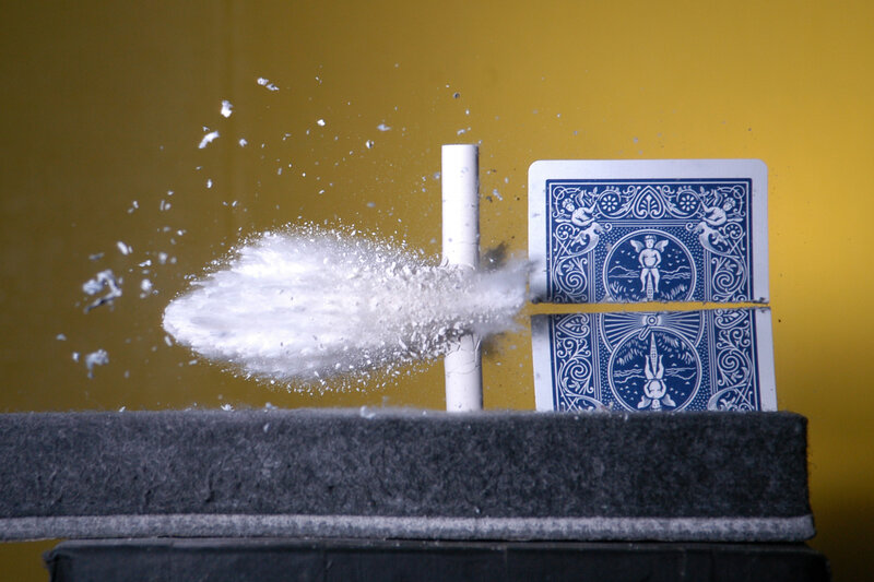 Playing card explosion