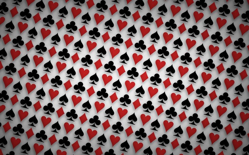 Playing Card Suits Pattern — Red