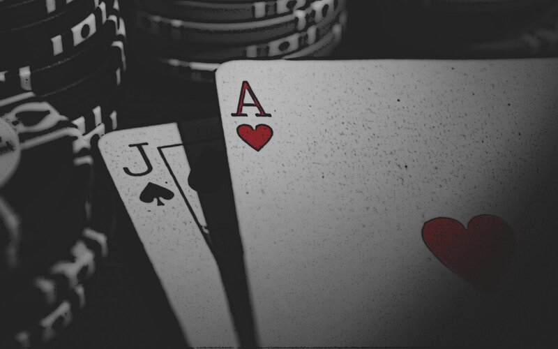 Playing Cards and Poker Chips — Black