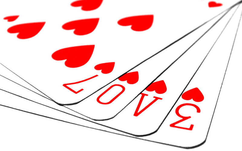 playing cards fanned out