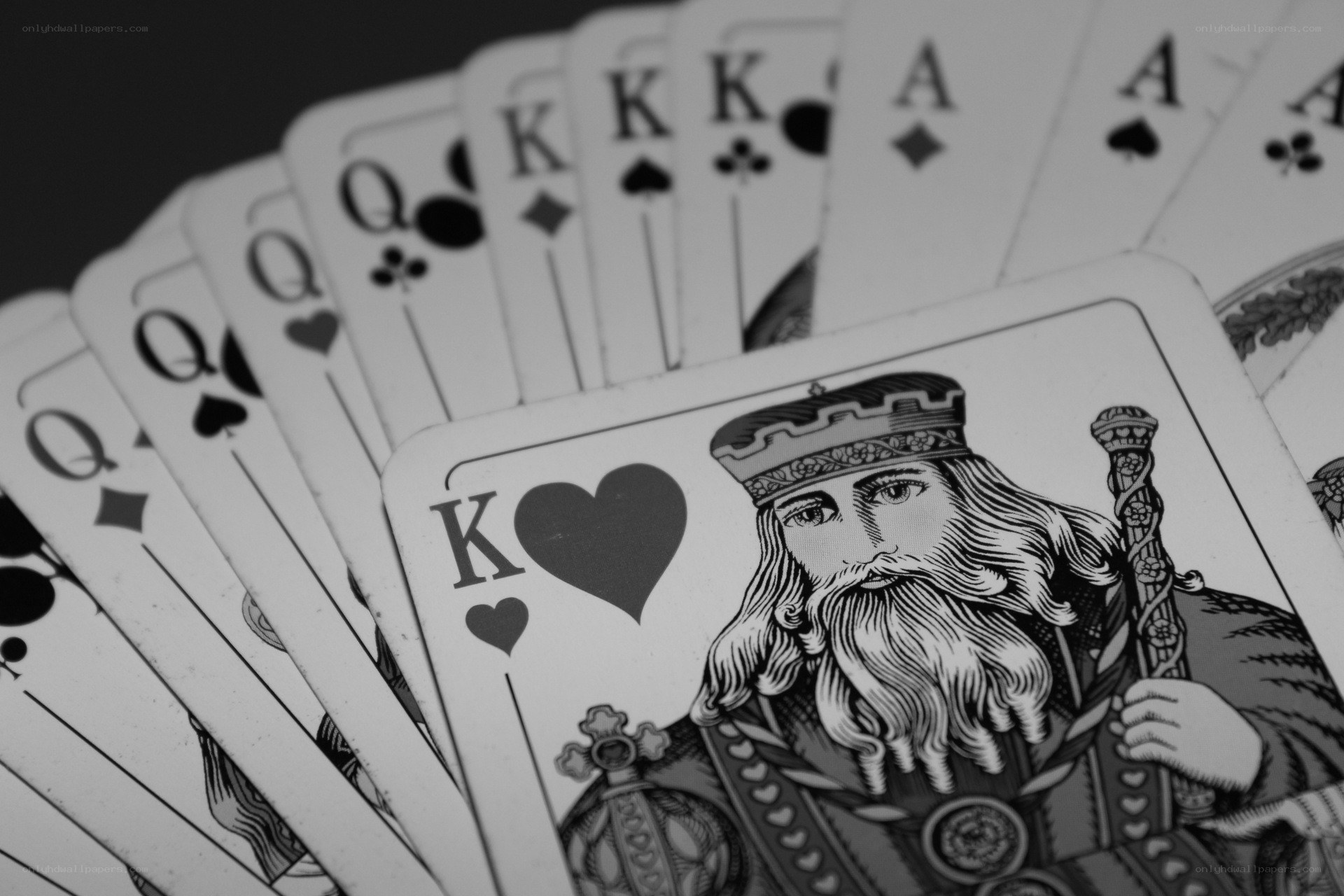 playing cards in a fan
