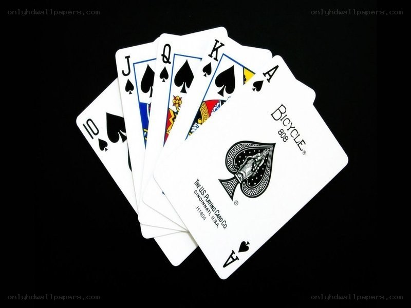 playing cards in a fan