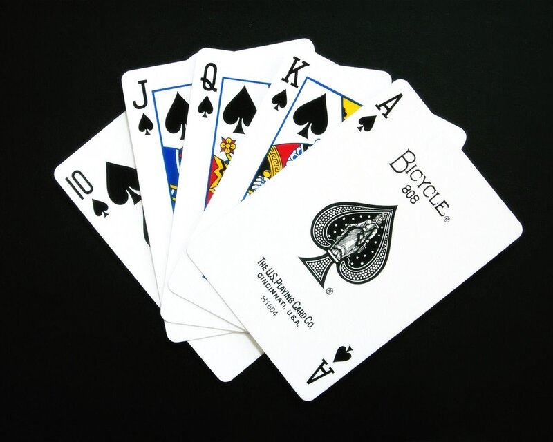 playing cards in a fan