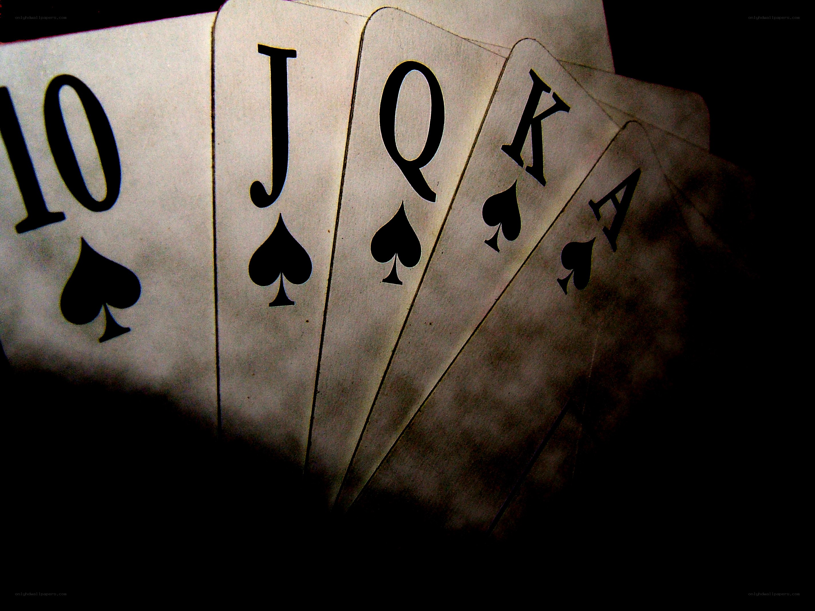 playing cards in a fan