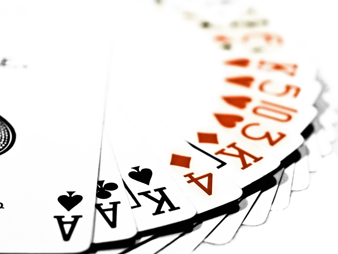 playing cards in a fan