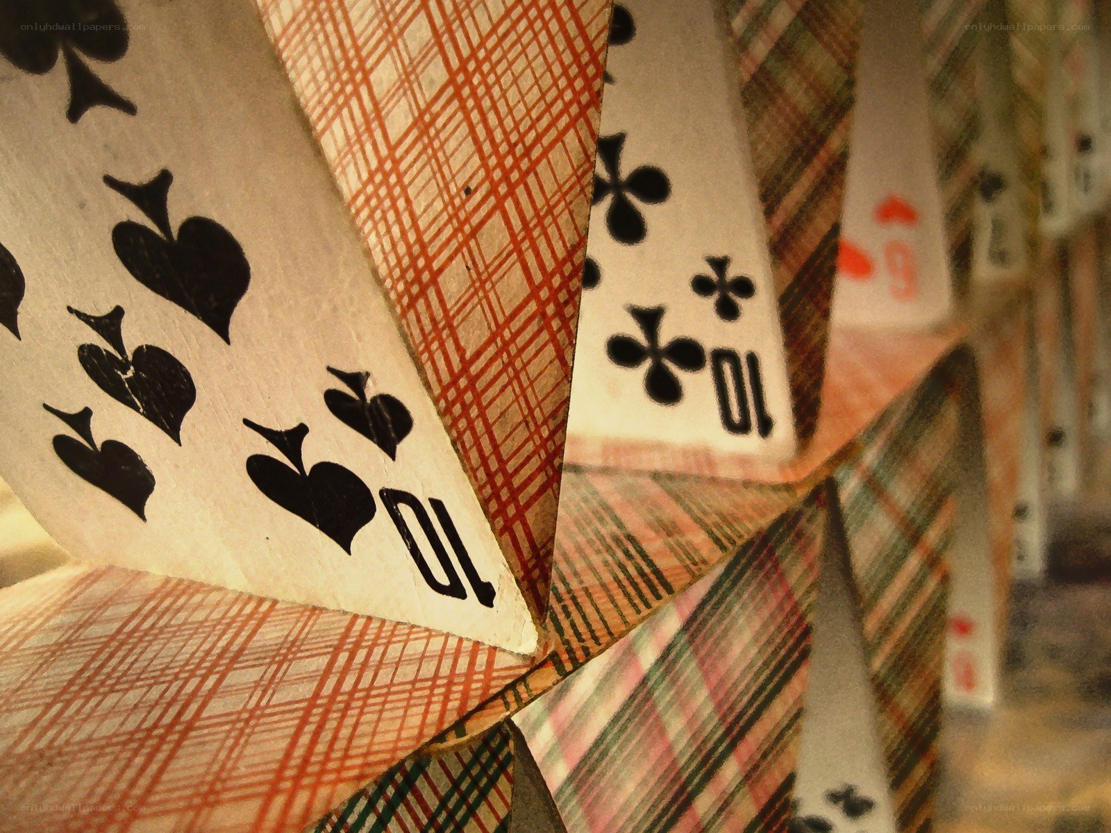 playing cards in a fan