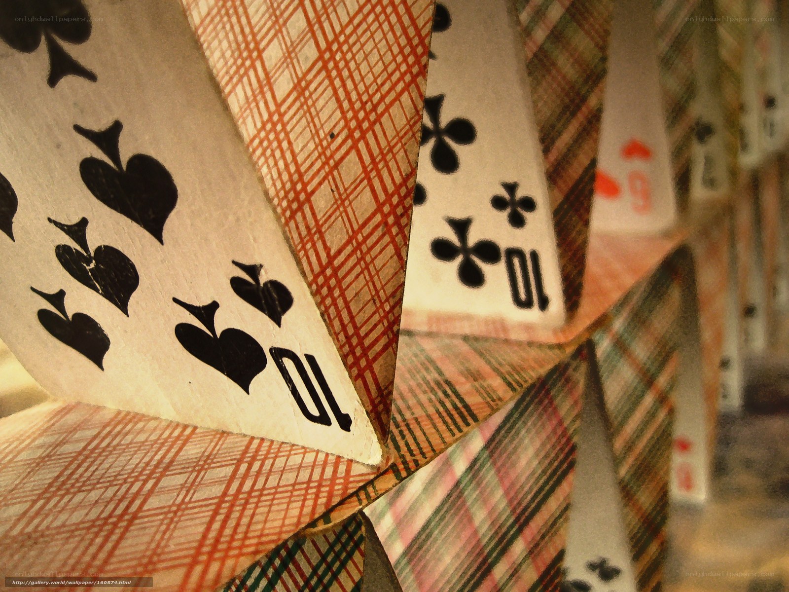 Playing cards in a fan