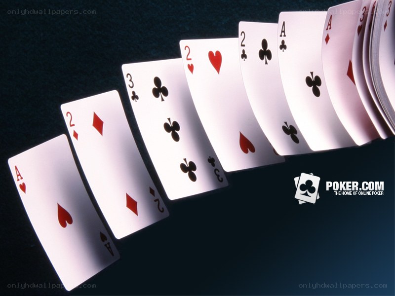 playing cards in a row