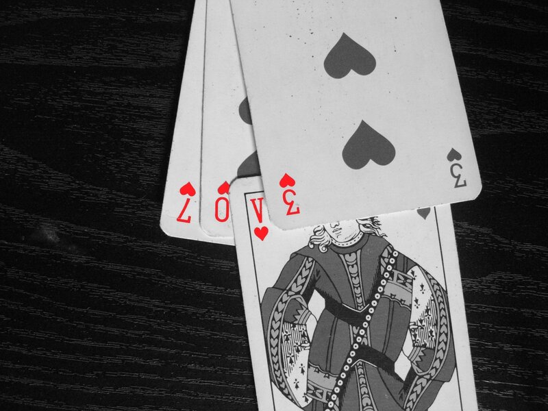 playing cards on a table