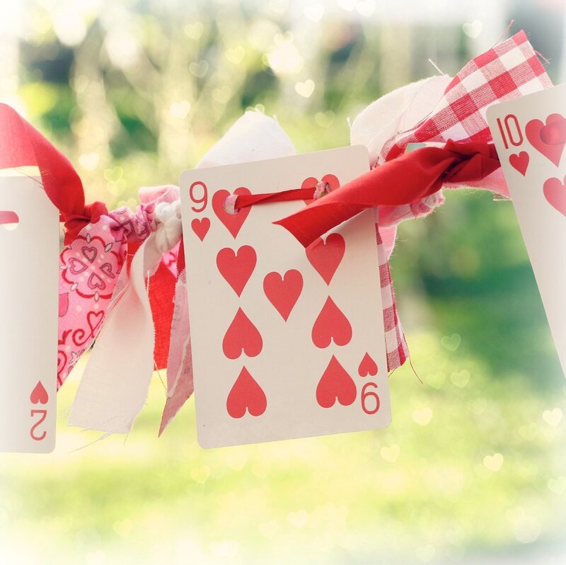 Playing Cards on Ribbon
