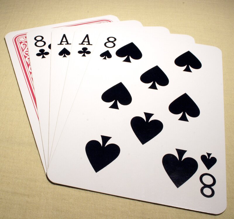 playing cards on table