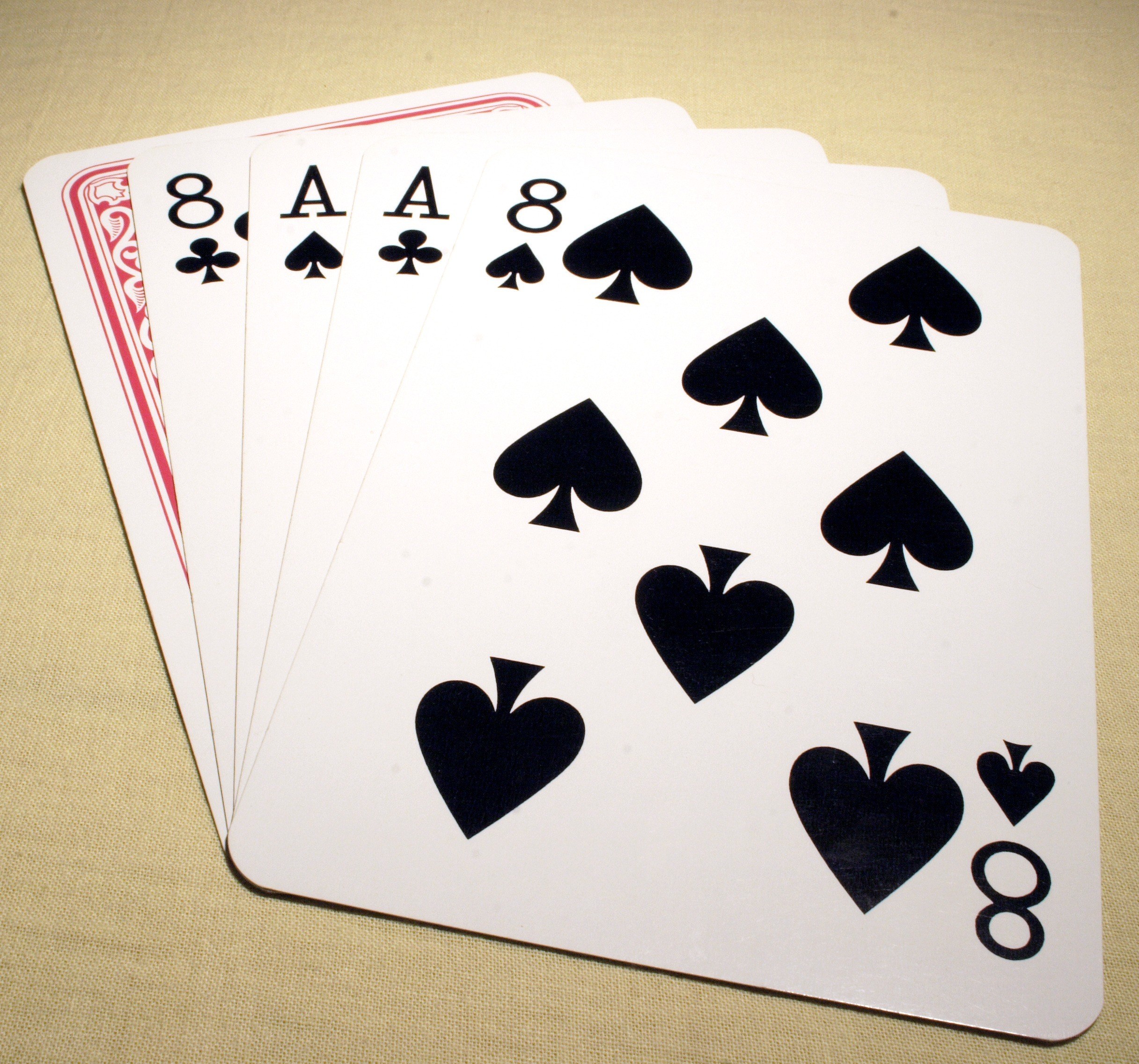 playing cards on table