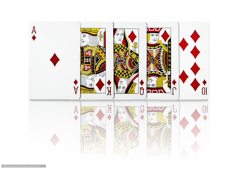 playing cards on white background