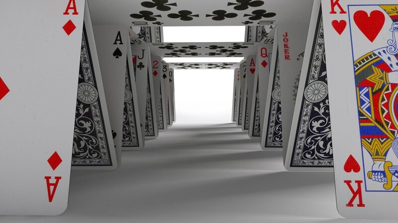 Playing Cards Tunnel — White