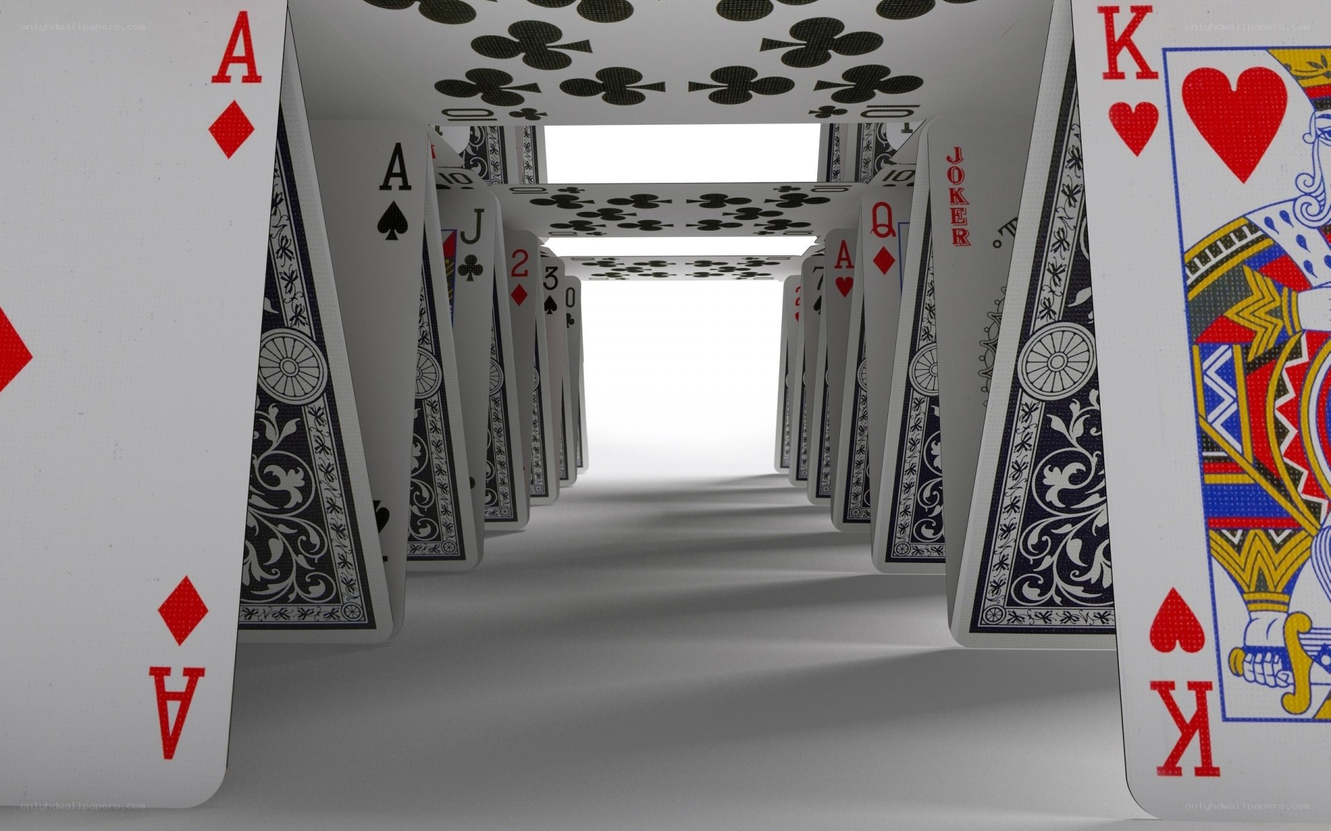 playing cards tunnel