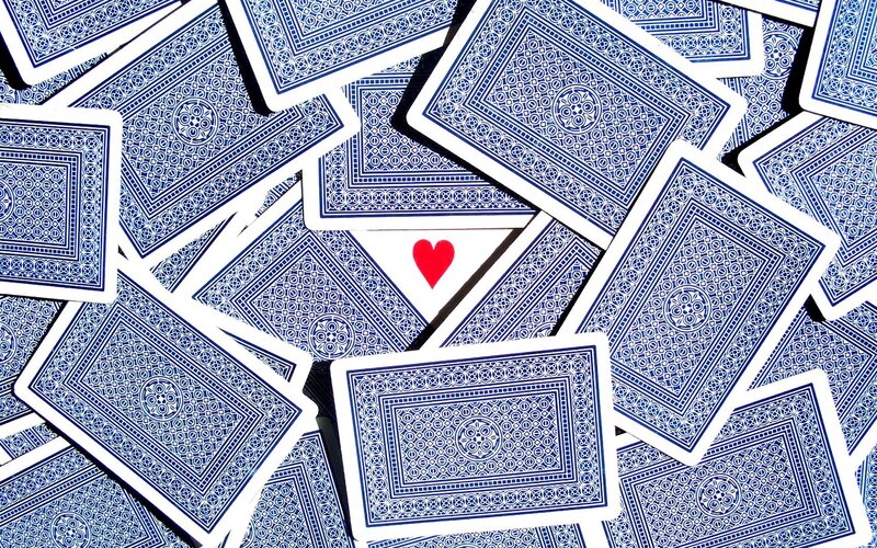 playing cards with heart