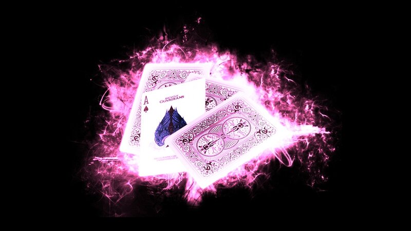 playing cards with pink energy