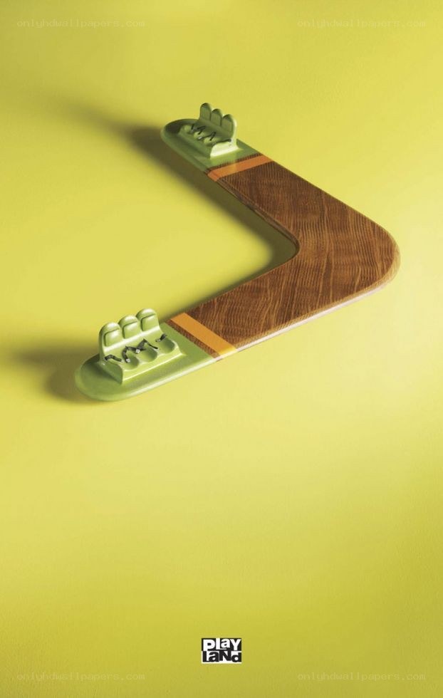 Playland boomerang design