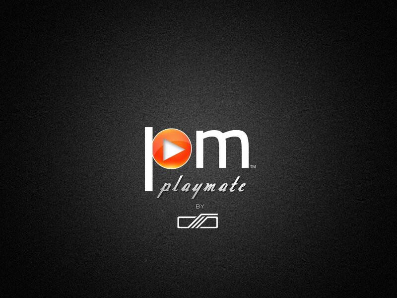 Playmate logo on dark background
