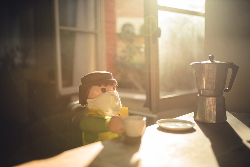 Playmobil Figure with Coffee