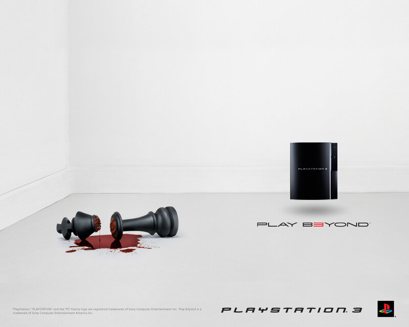 PlayStation 3 ad with chess pieces