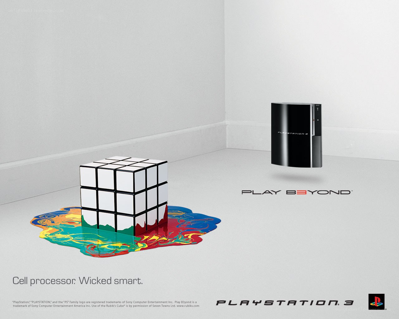 PlayStation 3 ad with Rubik's Cube