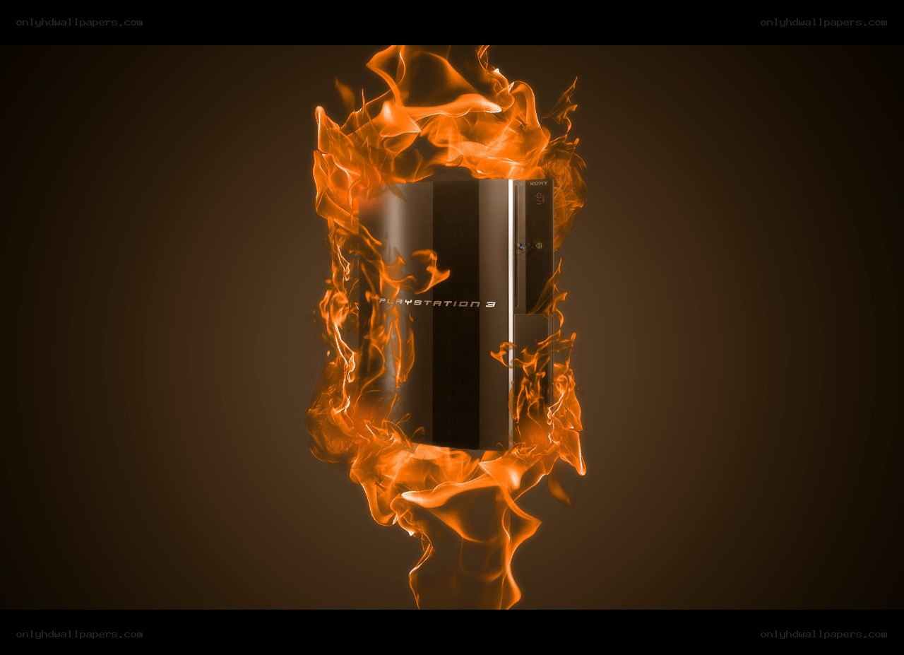 PlayStation 3 engulfed in flames