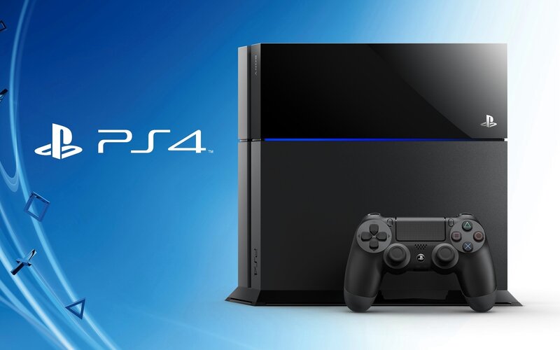 PlayStation 4 Console — Blue, Clean, Photograph