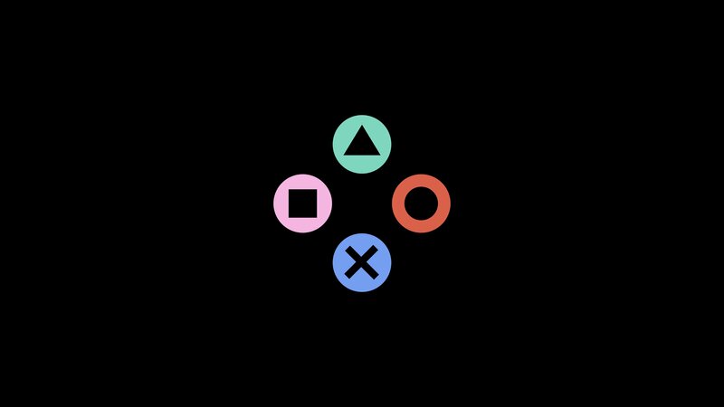 PlayStation Button Symbols — Black