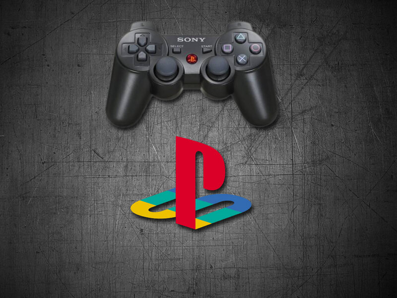 PlayStation controller and logo