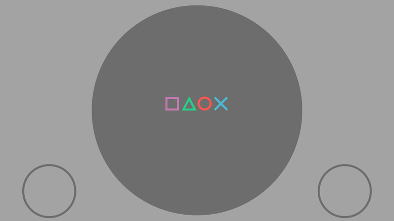 PlayStation Controller — Gray, Neutral, Vector Art