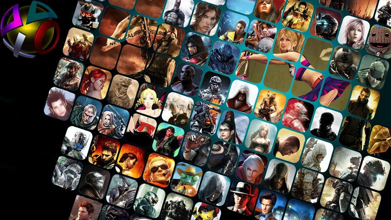 PlayStation game characters collage