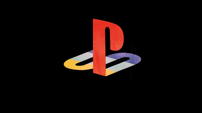 PlayStation Logo — Black, Minimalist, Illustration