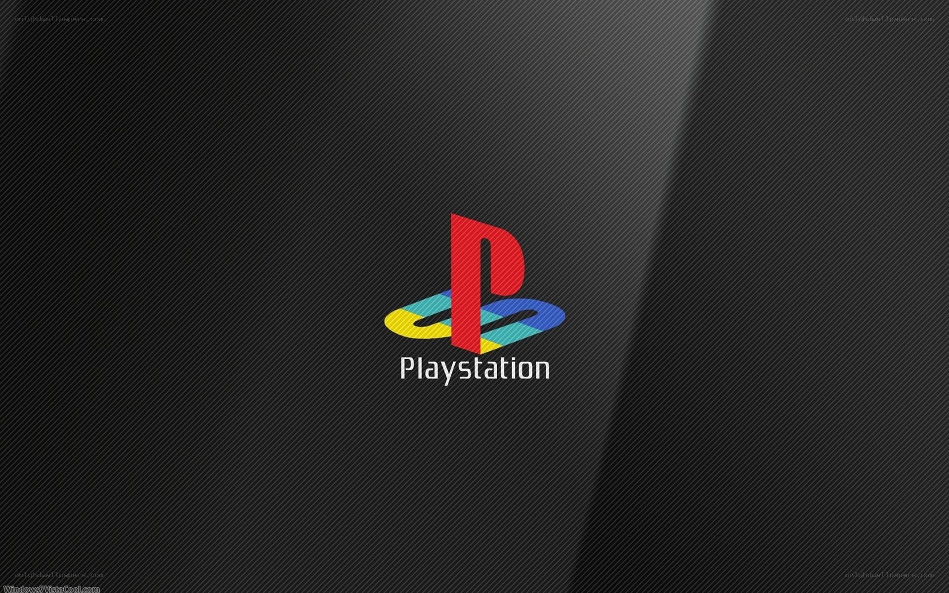 PlayStation logo on dark background