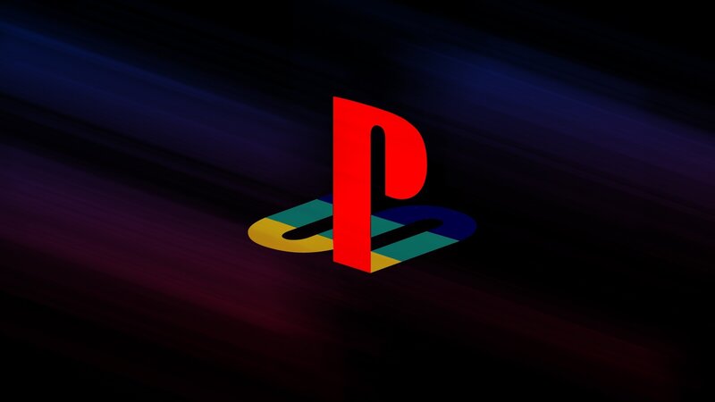 PlayStation logo on dark background