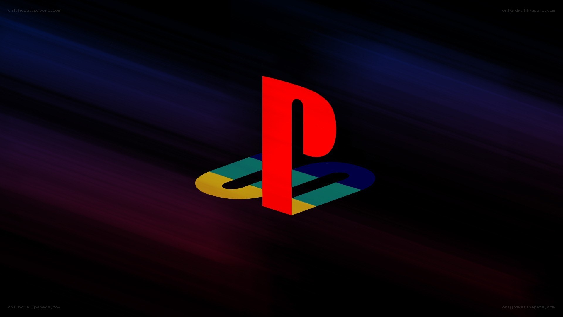 PlayStation logo on dark background