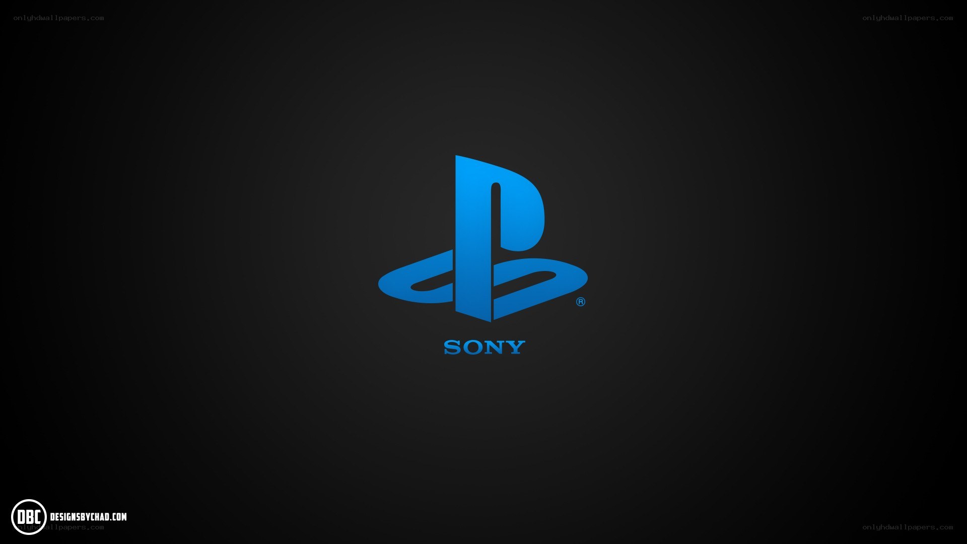 PlayStation logo on dark background